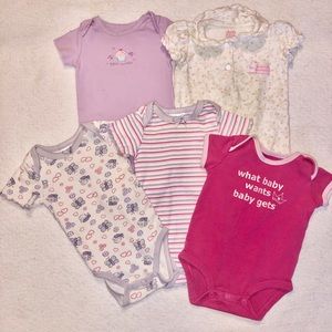 5 Girl onesies